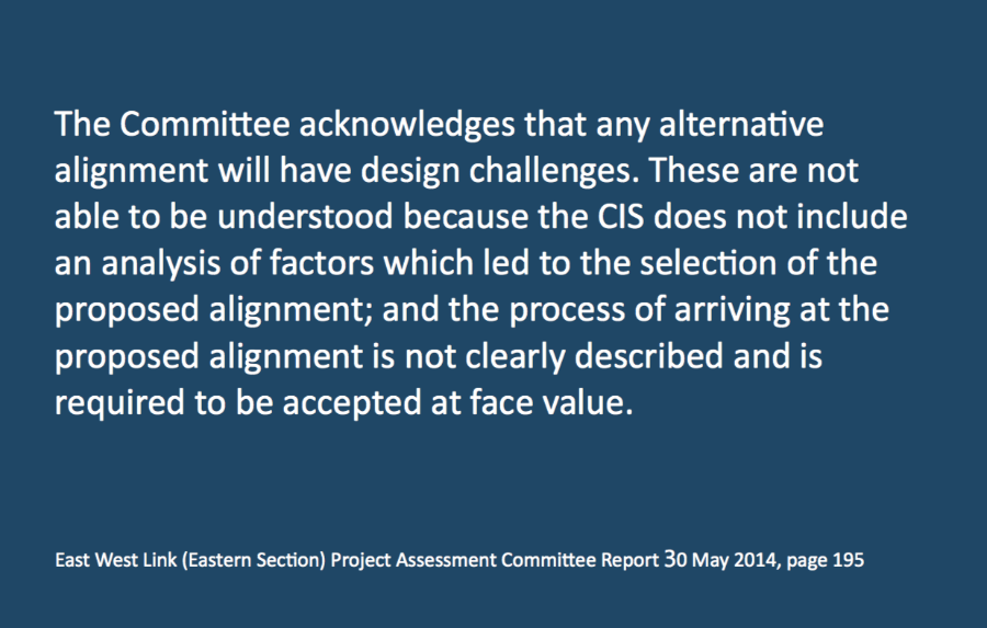 East West Link (Eastern Section) Project Assessment Committee Report, 30 May 2014, Page 195