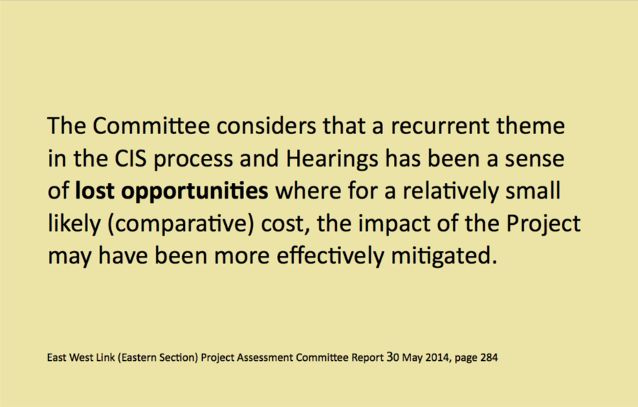 East West Link (Eastern Section) Project Assessment Committee Report, 30 May 2014, Page 284