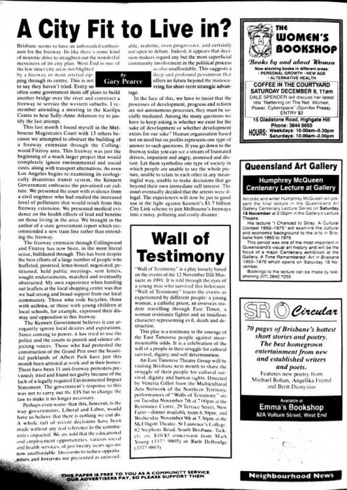 Campaign Against Freeway Extension (CAFE) newsletters from 1994/1995