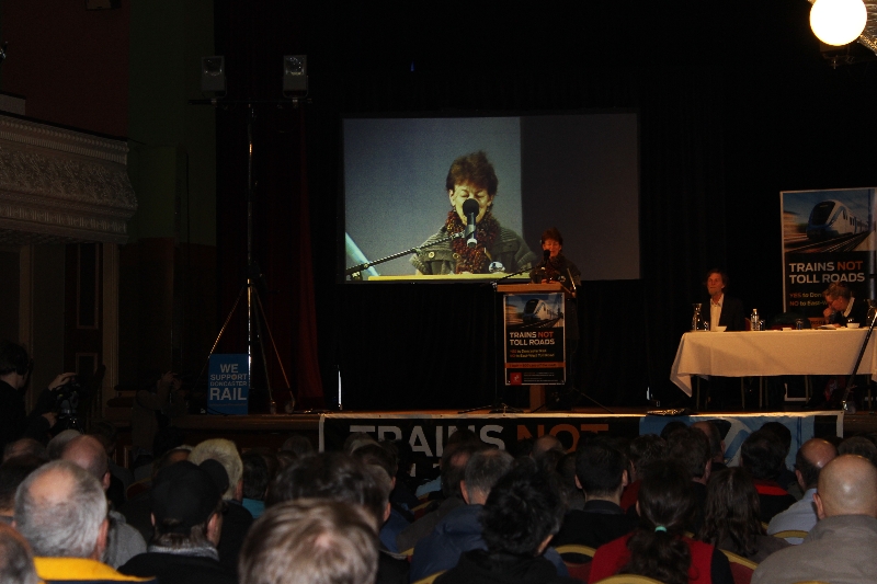 Opening speech by Cr Jackie Fristacky, Yarra Council Mayor. Trains Not Tolls Campaign Launch - 13th June 2013 - at Fitzroy Town Hall.