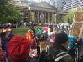 #Rally4PT crowd at the State Library being very polite & staying off the grass forecourt.
