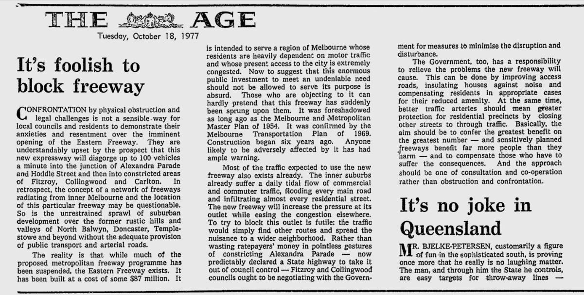 Editorial: The Age - 18 October 1977