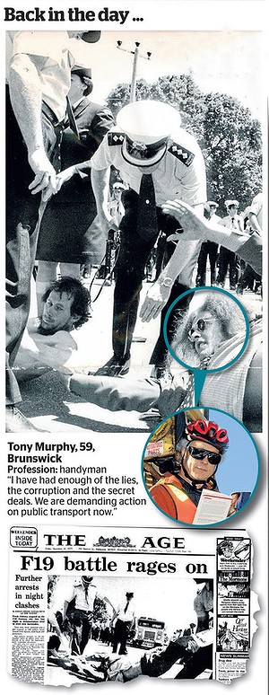 More than three decades ago, a 23-year-old Tony Murphy was unceremoniously dragged across Alexandra Parade with a bicycle horn on his pocket.