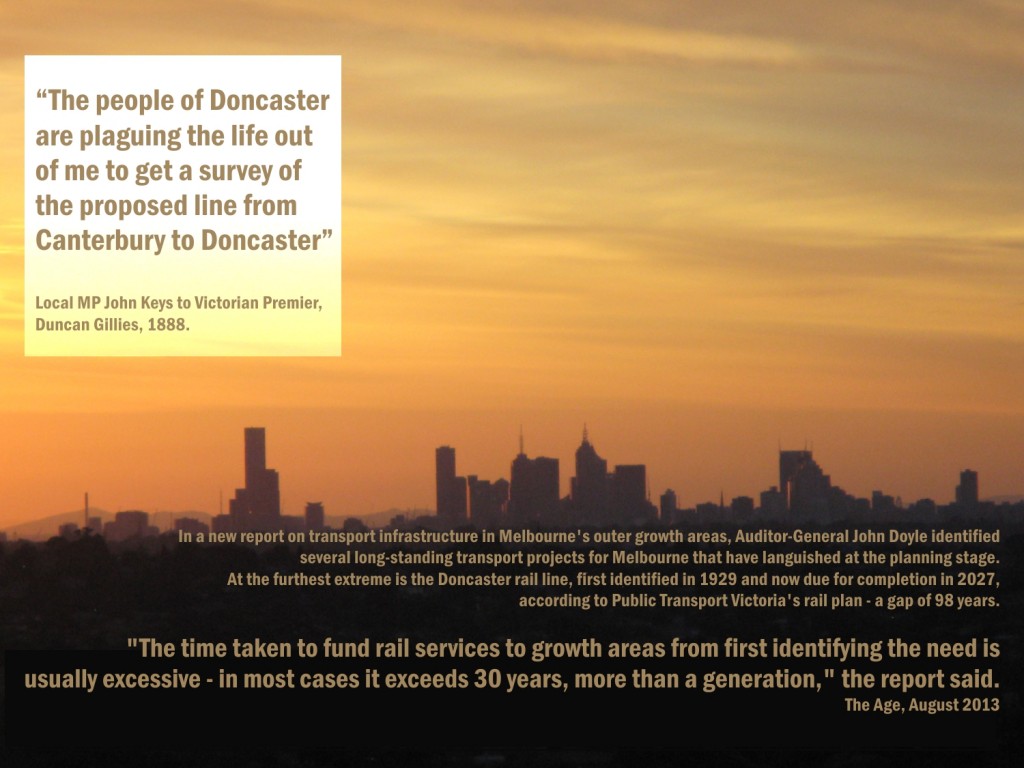 Doncaster Rail, wherefore art thou? Successive Victorian governments have neglected Melbourne's north-eastern suburbs at the expense of their residents. And now the rest of us